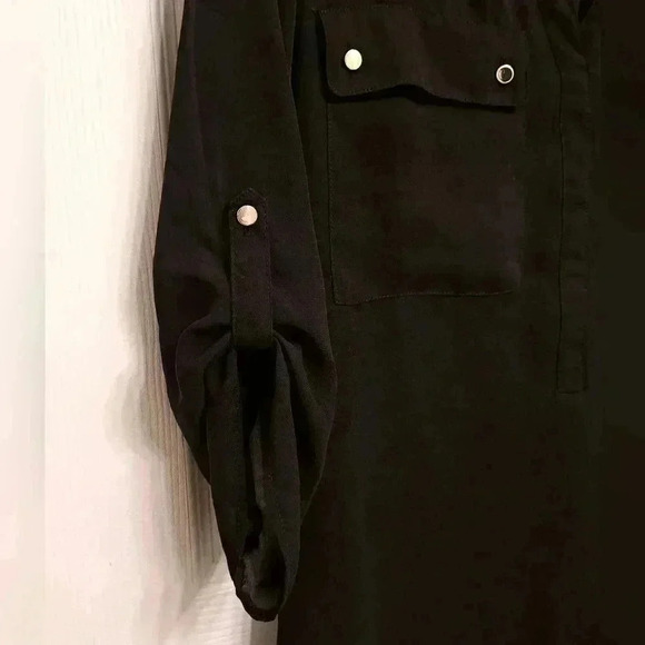 ❤️ Suzy Shier  Black Tunic Length Blouse XS Lightweight Top - Picture 10 of 12